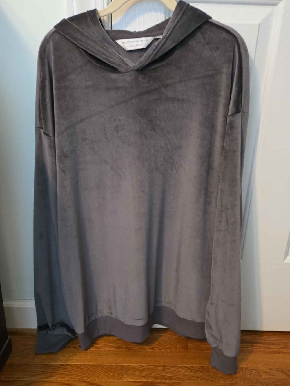 Primark Charcoal Plush Hooded Lounge Top